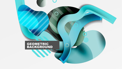 Abstract liquid shapes and lines background