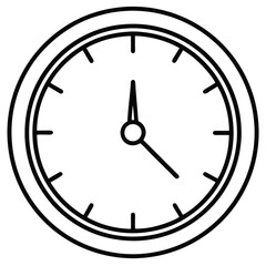Clock Icon Vector Art Illustration Design Minimalistic Timepiece Graphics for Digital Use