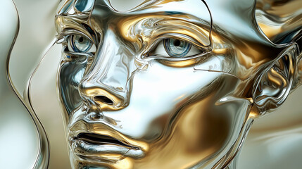 Metallic Cybernetic Portrait