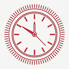 Clock Icon Vector Art Illustration Design Minimalistic Timepiece Graphics for Digital Use