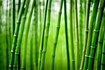 Fototapeta premium 雨上がりの竹林