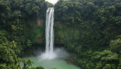 Obraz premium water fall ai generative