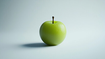 A single green grape on white background