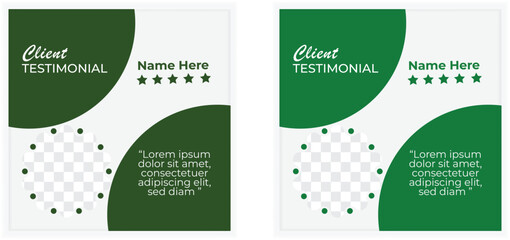 Modern clean client testimonial or clients feedback reviow template