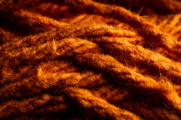 Crafting with brown textile material showcasing intricate textures and patterns