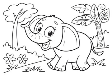 elephant with a flower