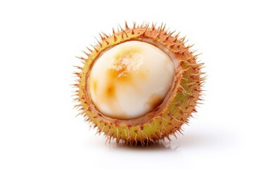 Close-up of a fresh, spiky fruit