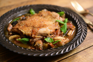 チキンのキムチトマトソース煮