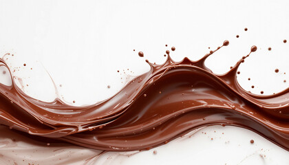 chocolate splash isolated on white