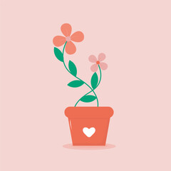 flat flower illustration