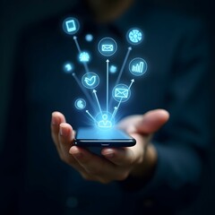 Interactive Holographic Interface from a Mobile Phone