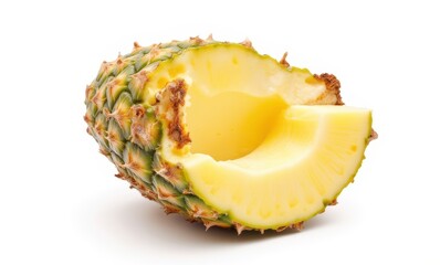 Fresh pineapple showcasing juicy interior