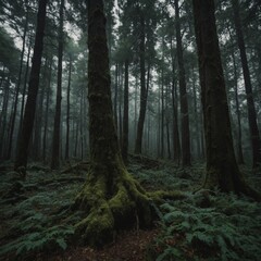 Fototapeta premium Write about the connection between a forest and the ancient memories it holds in its roots and leaves.