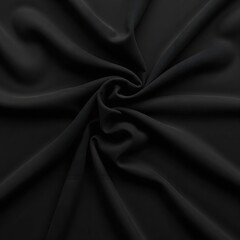 Obraz premium Draped black fabric with soft folds and subtle texture. Elegant, luxurious, and sophisticated material.