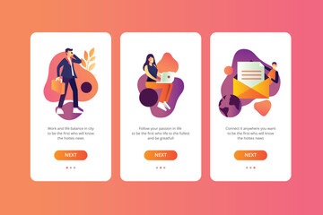 Empty state onboarding screen design productivity business  apps