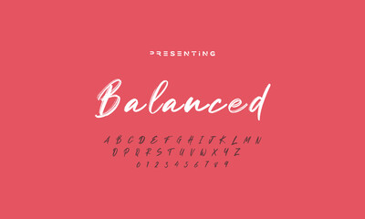 Lettering font isolated on black background. Texture alphabet in street art and graffiti style. Grunge and dirty effect. Vector brush letters.