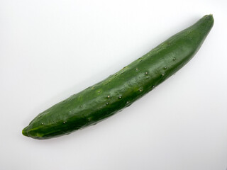 Fresh cucumber isolated on white background. for vector.