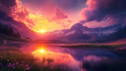 Fototapeta premium Cool dreamy fantasy style wallpaper dreamy wallpaper