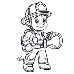 Fototapeta premium Firefighter