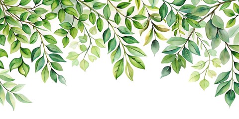 Obraz premium Green leafy tree with many leaves