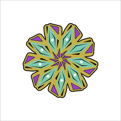 Colorful Mandala Flower Pattern