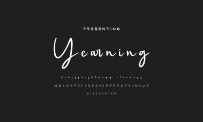 Stylish painted by a brush uppercase vector letters