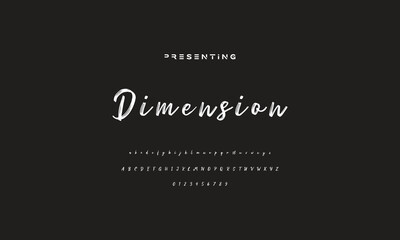 Stylish painted by a brush uppercase vector letters