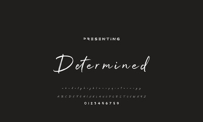 Stylish painted by a brush uppercase vector letters