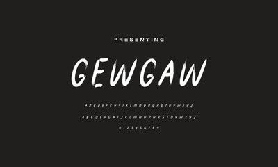 Stylish painted by a brush uppercase vector letters
