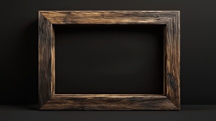A simple rustic wooden frame designed to showcase your favorite photos or art. This empty frame is perfect for home decor and adding a personal touch to any room.