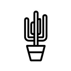 Simple Flat Cactus Icon Design