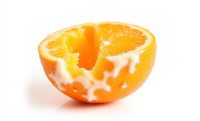 Freshly sliced orange fruit piece