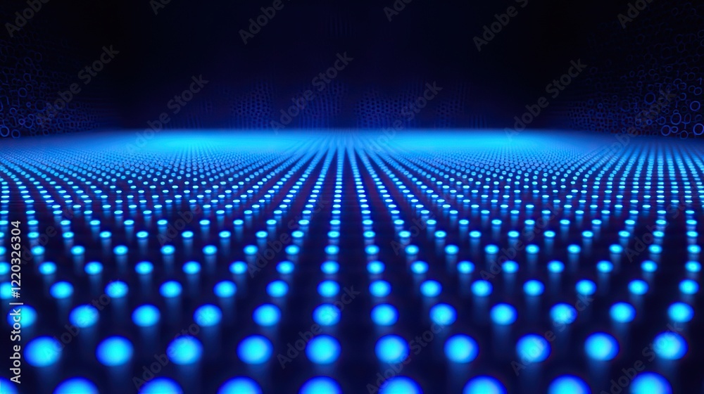 Aufkleber A captivating digital background featuring glowing blue binary code, representing the fundamental concepts of data and technology in modern computing. Ideal for tech-rela