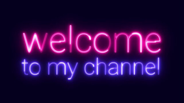 Welcome to my channel banner. Neon Retro Effect