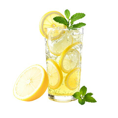 glass of water with lemon and mint © ayatullah