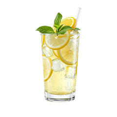 cocktail with lime and mint