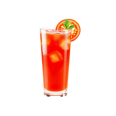 tomato juice in glass