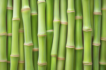 Fototapeta premium Sunlit Bamboo Stalks Close-Up