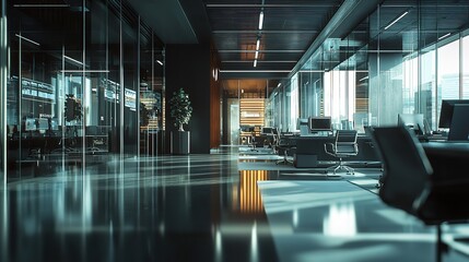 Obraz premium ERP Integration in Corporate Office Showing Seamless Workflow
