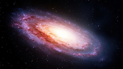 Fototapeta premium Deep cosmic dust swirls in purple hues, revealing the beauty of the galaxy from distant space, capturing the splendor of celestial wonders and star formations