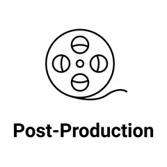 Post-Production Icon. Editing and Film Finishing Illustration for Media Production.