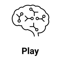 Play Icon. Creativity and Recreation Illustration for Work-Life Balance Concept.