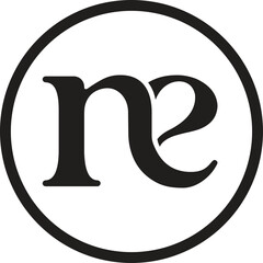Letter NE logo company. Initial simple logo brand concept.