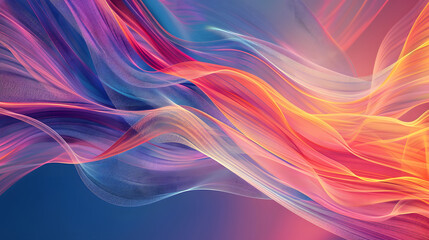 Fototapeta premium Vibrant abstract background featuring a smooth color mesh gradient, generative ai