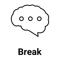 Break Icon. Rest and Relaxation Illustration for Wellness and Productivity.