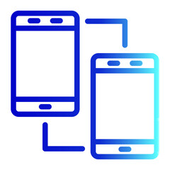 Smartphone Connection Icon Line Gradient Style for Communication Pack Icon Themes
