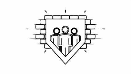 Flat Style People Icon Set for UI & App, logo, website Design