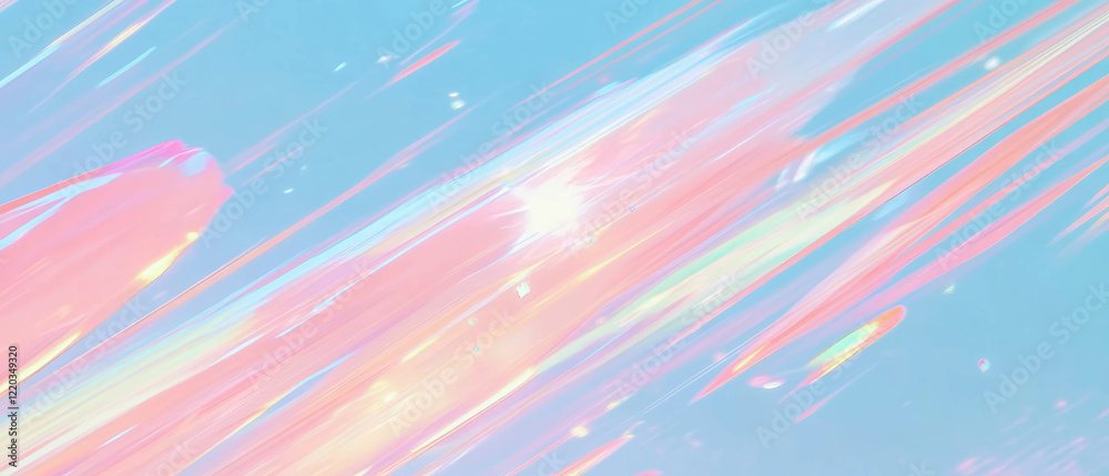 Poster abstract composition exploring motion blur and depth with soft colors and gradients