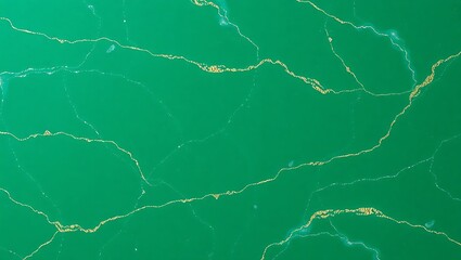 Abstract green marble texture with golden accents creating a luxurious and clean background for digital, creative, or elegant designs