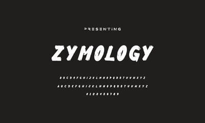 Stylish painted by a brush uppercase vector letters